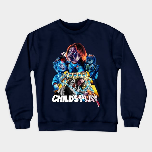 scary doll Crewneck Sweatshirt by MAW Design